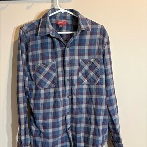 Arizona Jean Company Plaid Button-Down Shirt - Blue & Purple